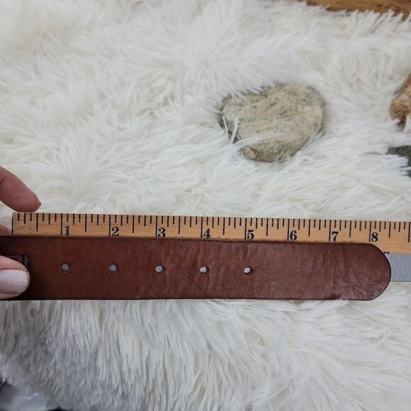 Fossilâbrownâleatherâbelt - Picture 2 of 7